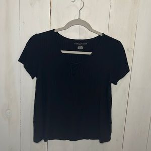 AE Short Sleeve baby doll Tee - Black - XS